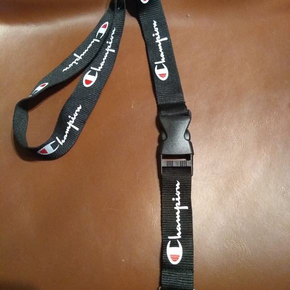 Champion keychain/lanyard keychain ID Holder black/white - Picture 4 of 5